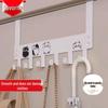 Over-the-Door Carbon Steel Clothes Hook Rack