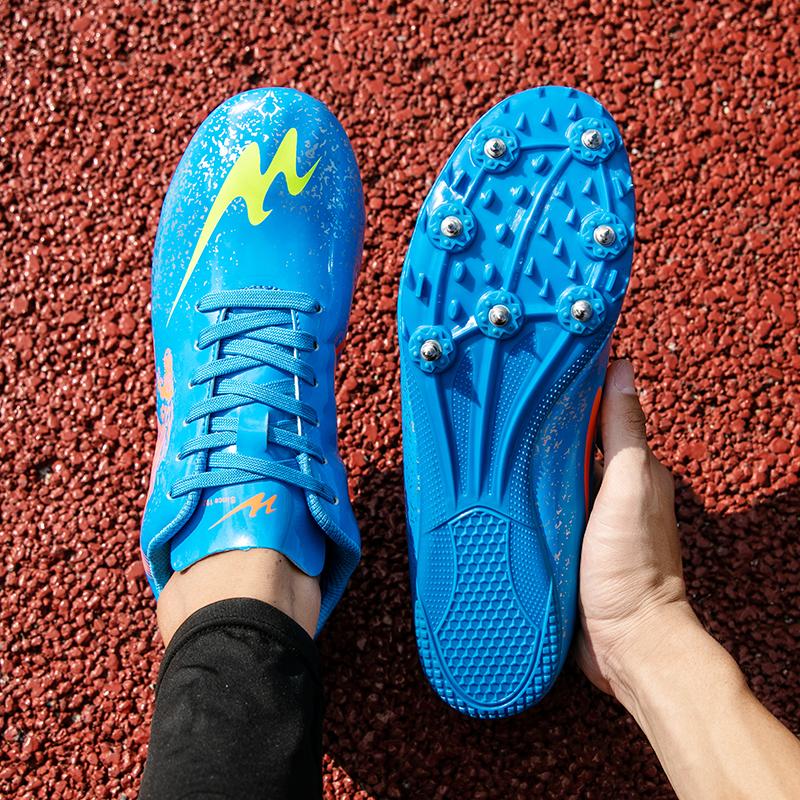 Fashion Men Women Track and Field Nail Shoes Running Training Ultra Light Soft Track and Field Athletes Running Spiked Shoes