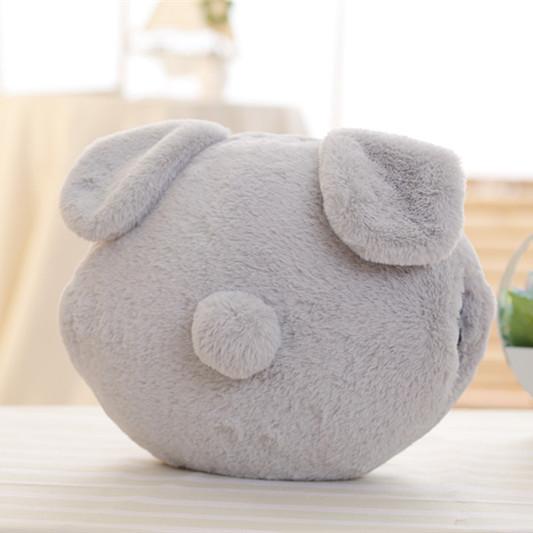

1 шт. 28 * 33 см кавайная плюшевая подушка в виде кролика с тенью, мягкая игрушка в виде животного, кукла, грелка для рук, милая серый