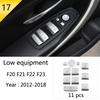 For BMW 1 2 Series F20 F21 F22 F23 Carbon fiber Car Control CD Panel Cover Trim Air conditioning Outlet Frame Decoration Sticker LNYCP1