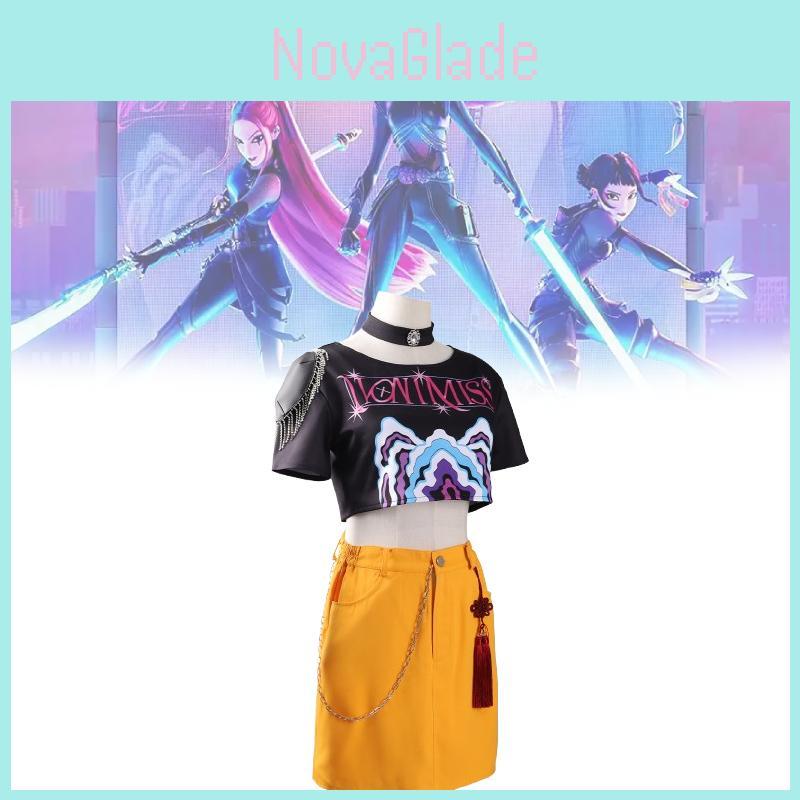 Kpop Demon Hunters Cosplay Costume For Stage Performance In Polyester Material