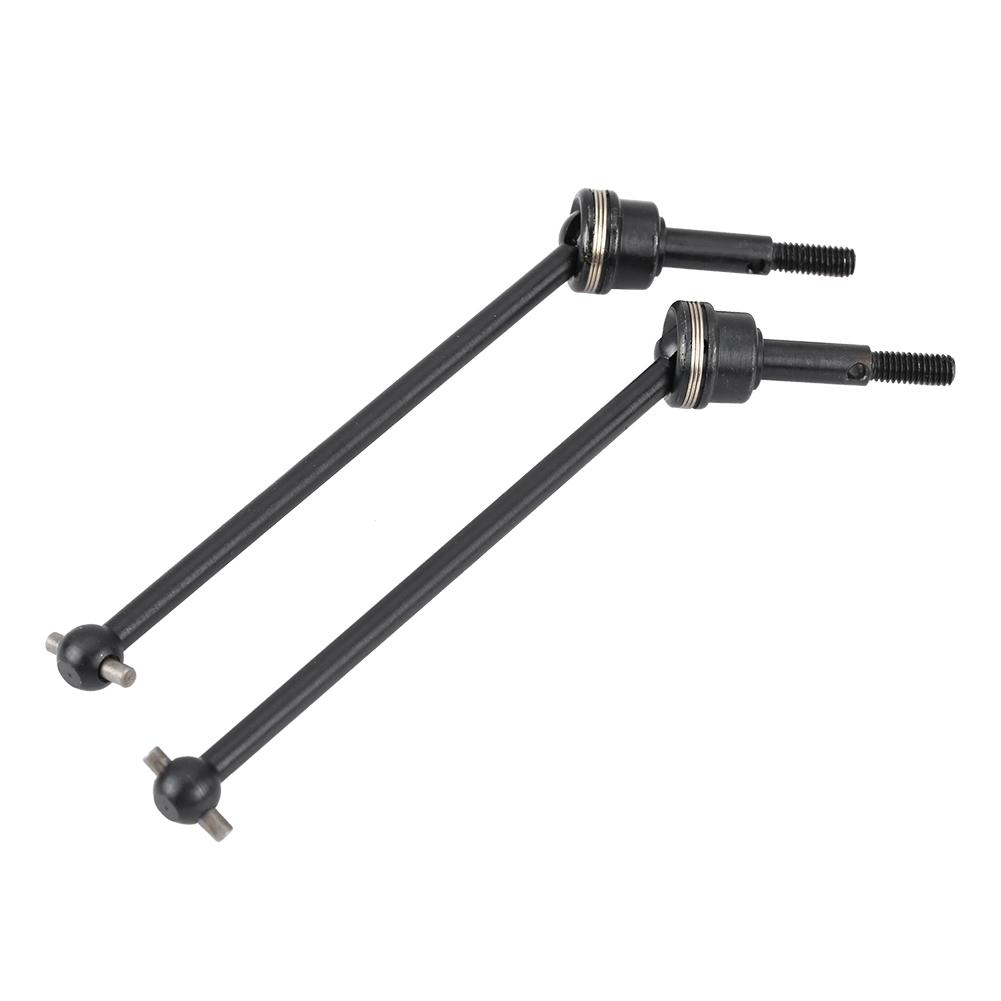 2 Pcs Metal Front Rear Universal Drive Shaft for HIMOTO E10MTL E10MT E10BP 1 10 RC Car (Black)