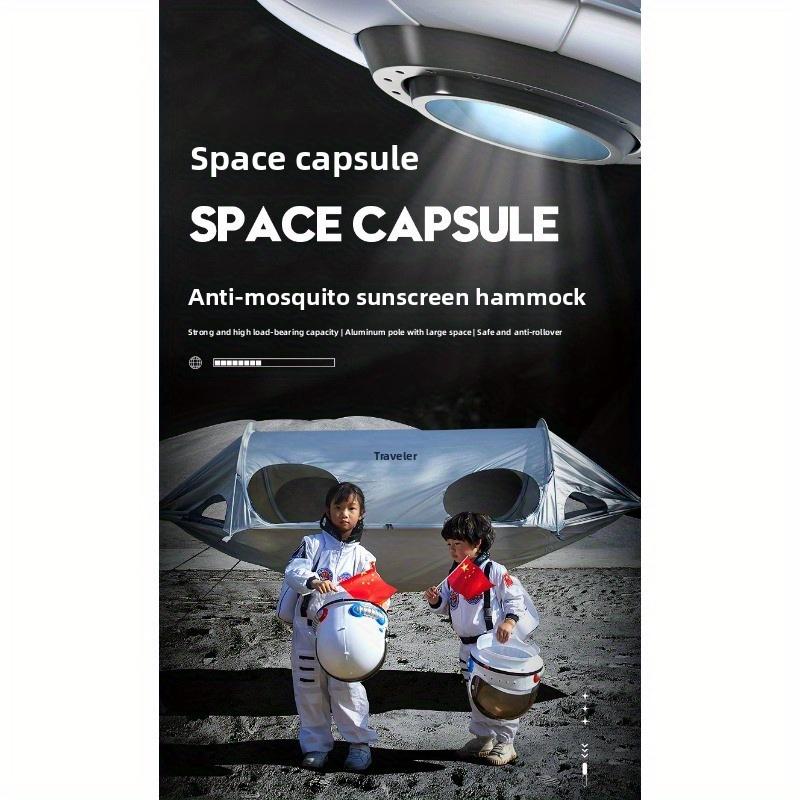 Outdoor Camping Hängematte mit Moskitonetz Sonnenschutz Doppelschaukel für Familie Reisende Weltraumkapsel