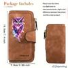 Butterfly Pattern Women Long Wallet Multifunctional Snap Coin Purse Cat Lover Birthday Gift Daily Commute Fun Design Holiday Present Outdoor Travel