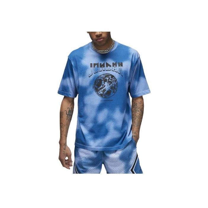 

Jordan Футболка с коротким рукавом и круглым вырезом, с принтом спортивного логотипа, мужская, синяя FB7448-412 XXL