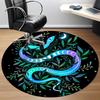 1pc Moon Snake Office Round Area Rug,  Mat Suitable For Office, Under Office Chairs Bedroom Living Room Home Decor, Room Deco