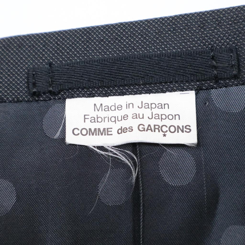 COMMEdesGARCONS HOMME DEUX DM-J004 Szary Wełna x Jedwab Kropkowana Podszewka Rozcięcia Boczne 2G Marynarka Krawiecka Kurtka szara L Używana