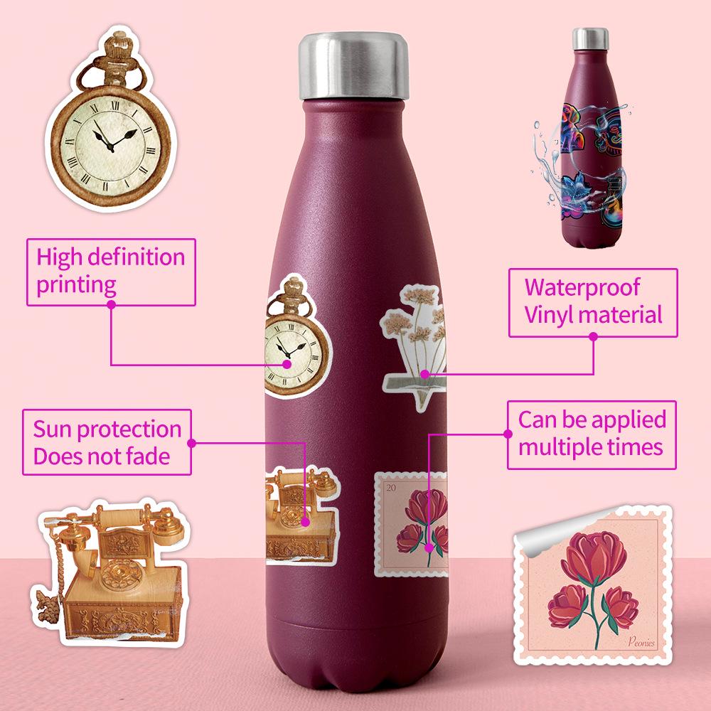 100 Retro Graffiti Stickers: Kids' DIY Waterproof Decorative Stickers for Water Bottles, Luggage, and Cups