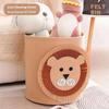 Cute Cartoon Animal Felt Storage Basket Large Capacity Foldable Laundry Hamper for Kids Bedroom Toy Organization