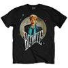 Men's David Bowie Circle Scream (Back Print) Slim Fit T-shirt  Black
