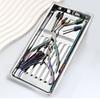 2Pcs Square Cosmetic Storage Tray Stainless Steel Beauty Salon Tray  Beauty Salon Use