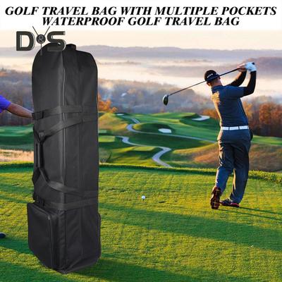 Golf Travel Bag with Wheels 900D Heavy Duty Portable Golf Club Travel Cover for Airlines Soft Sided Foldable Golf Travel Case