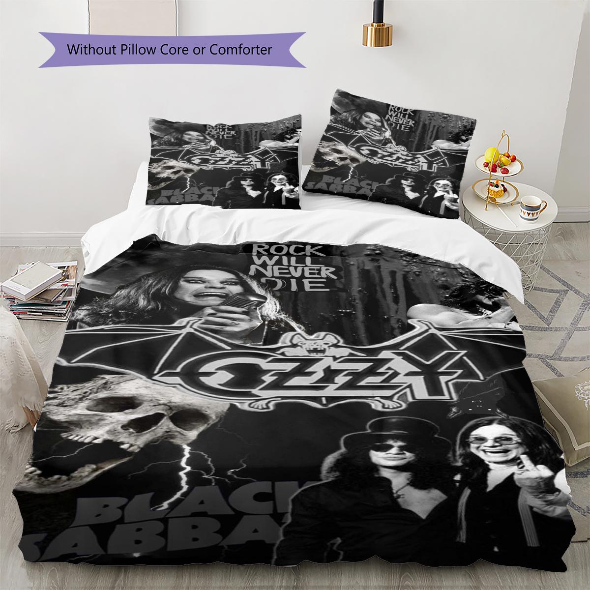 

Ozzy Osbourne Pattern Bedding Quilt Set Quilt Cover Pillowcase Home Decoration Gift (1 * duvet cover + 2 * pillowcase, without core) 200x200cm