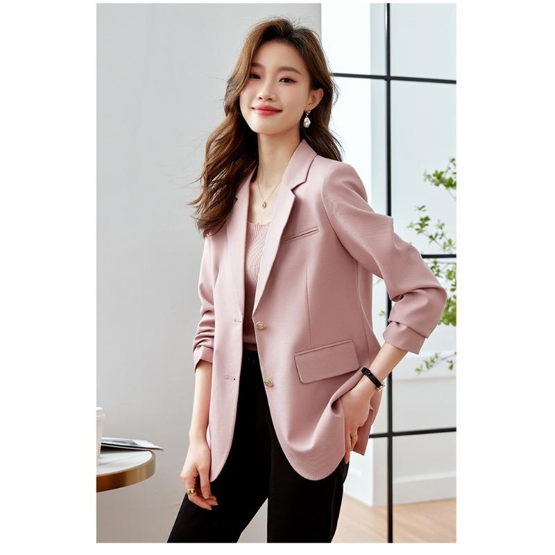 Elegantní a pohodlné jarní dámské sako v khaki barvě