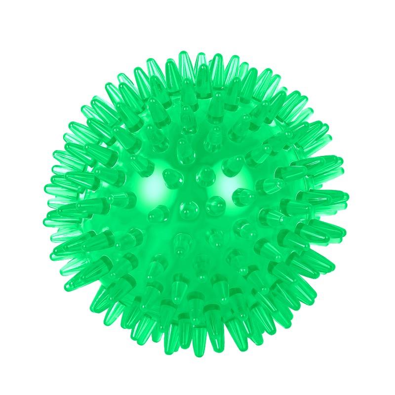 

Vocal Spiny Dog Ball, Biting Pet Toy, Elastic Interactive Dog Toy Ball Medium 9.0cm зелений