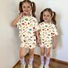 Kids Casual Short Sleeve Top and Shorts Set Animal Pattern Lightweight Summer Outfit Soft Fabric Breathable Design Comfortable Fit