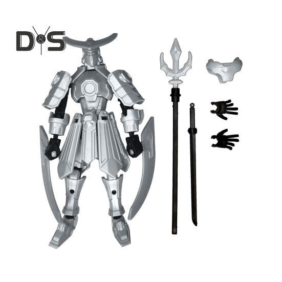 

Фигурка робота с аксессуарами, подвижные суставы, 3D-печатная модель робота, игрушка для снятия стресса, шарнирная фигурка-манекен, украшение серебряный