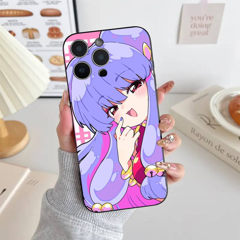 Kawaii S-Shampoo Funny Anime R-Ranma 1 2 Phone Case Cool Black Silicone Soft For IPhone 16 15 14 13 12 11 X XR Plus Pro Max Plus