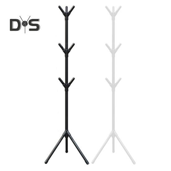 Multi Hook Clothes Rack Stand Coat Hanger High Stability Adjustable Height Easy Assembly Freestanding Clothing Storage Rack