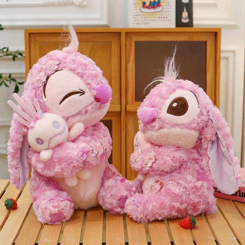 Stitch Sakura Limited Series Plush Toys Kawaii Sleep Companion Doll Soft Comfortable Home Cartoon Ornament Creative Gifts
