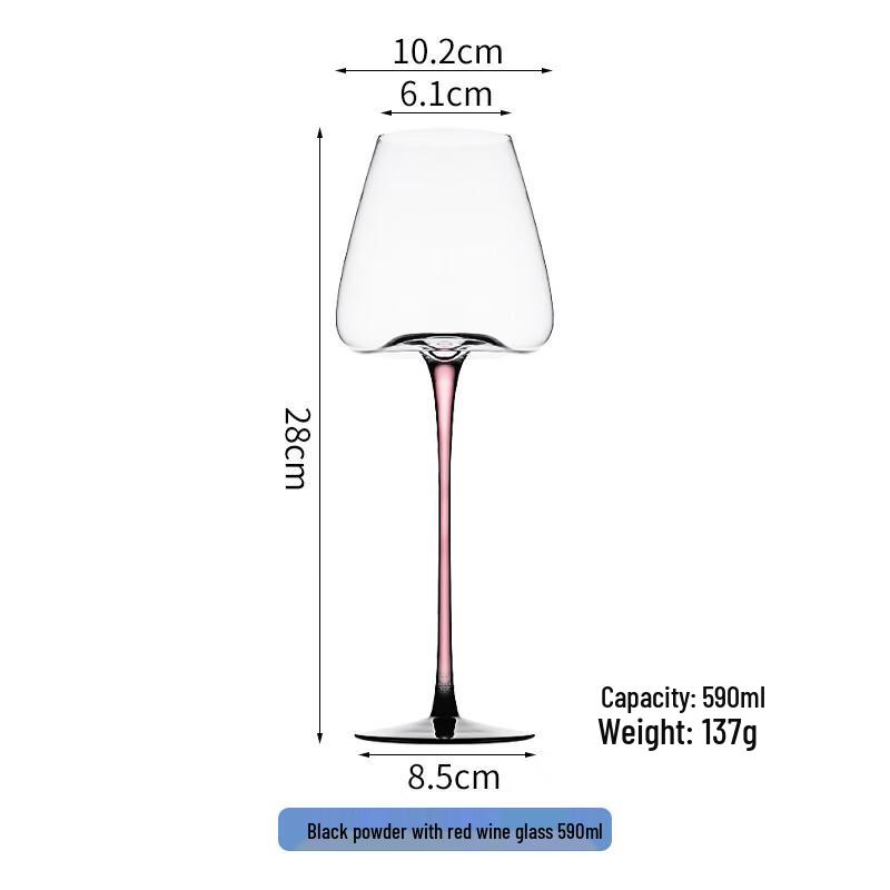 Reusable Plastic Wine Glass with Colored Stem
