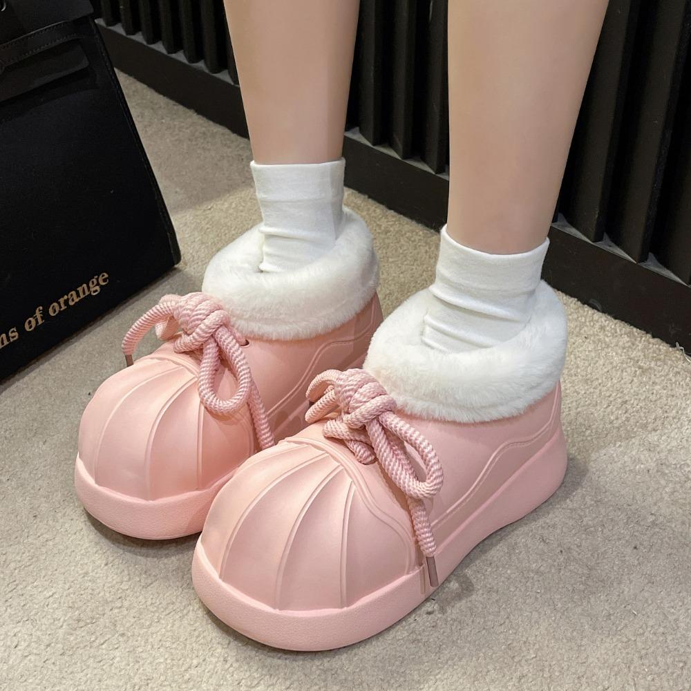 Женские осенне-зимние водонепроницаемые и мягкие теплые зимние ботинки 41 слоновая кость — фото 4