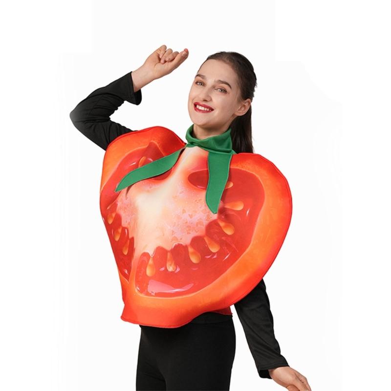Realistisk Kartoffel/Kål/Tomat Kostume Grøntsagskostume Sjov Mad Kostume til Cosplay Temafest Halloween Jul