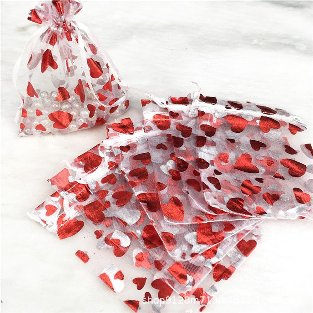 

100Pcs Jewelry Valentine s Day Candy Pouches Wedding Decoration Packaging Bag Gift Bag