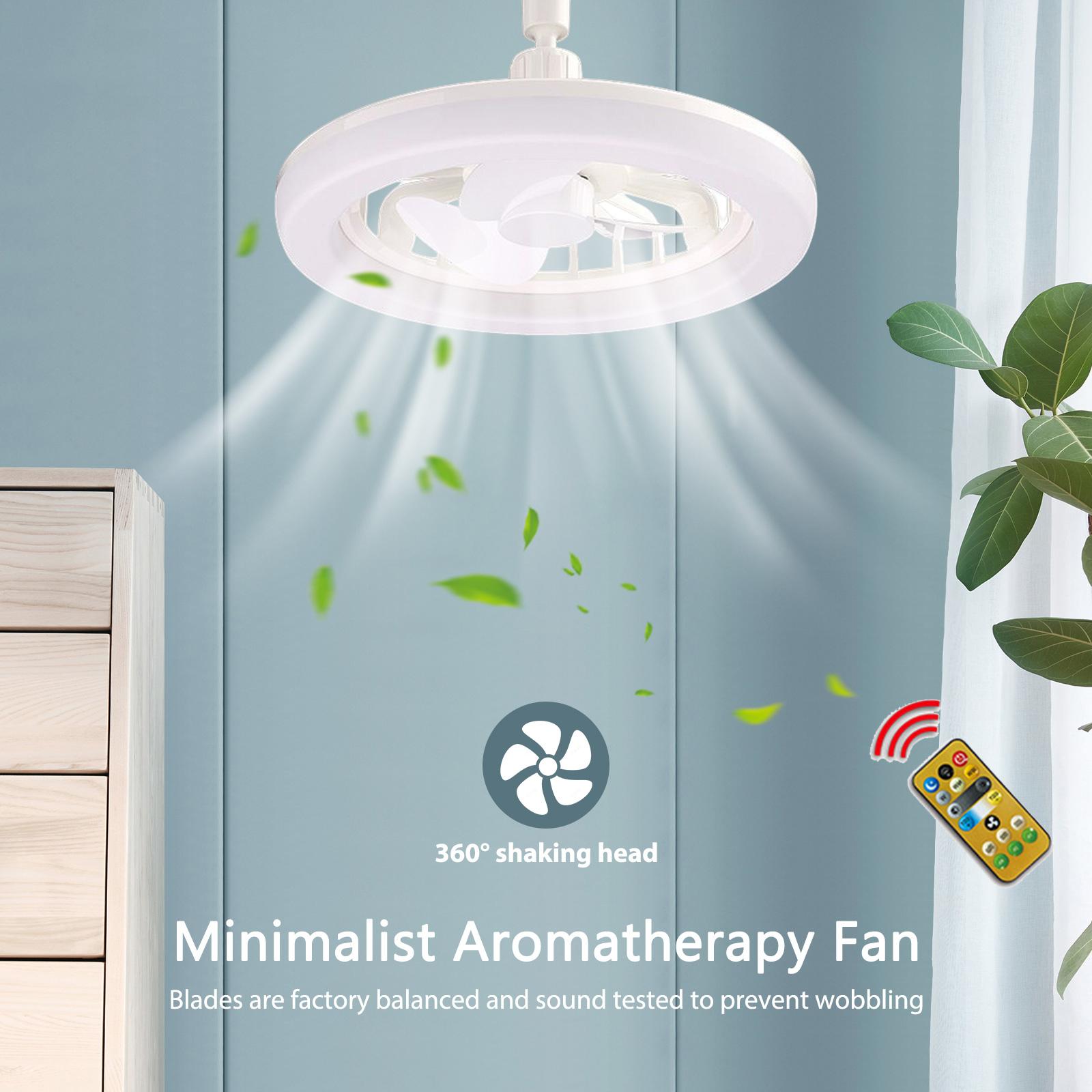 

E27 Потолочный вентилятор с подсветкой Светодиодный вентилятор Потолочный светильник с вентилятором Электрический вентилятор с дистанционным управлением для спальни гостиной чёрный