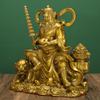 Brass Statue of Zhao Gongming Riding Tiger - God of Wealth, Five Roads Luck Attractor