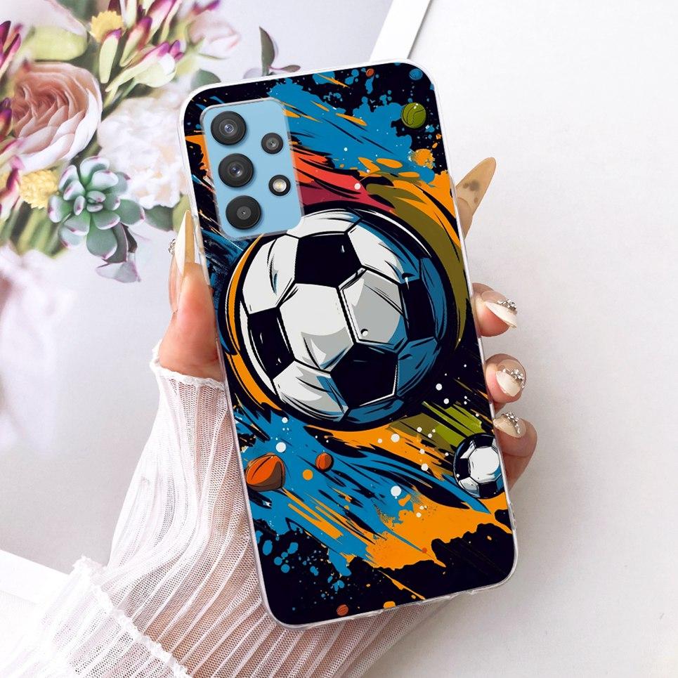 Cartoon Katze Drache Tiere Malerei Hülle für Samsung Galaxy A32 A33 5G 4G Rückseite Transparent Weiches TPU Silikon Handyhülle