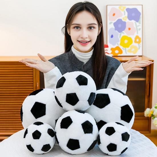Baizihuahu Soccer Plush Toy, Football Shaped Stuffed Animal, Soft Hug Pillow for Sports Fans, Game Day Gift Kids Boys Girls
