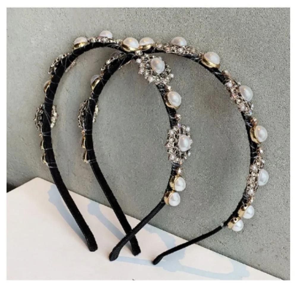 Women s retro pearl headband wedding guest look flower crown accent hairband accessory