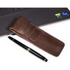 DK86  Leather Pen Case Holder Fountain Multi Pens Pouch Pen Protective Sleeve Cover - Small Coffee
