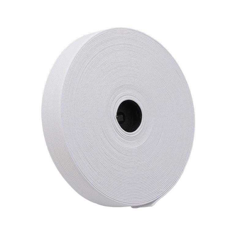 Bandă elastică plată lată groasă - Strat dublu, elasticitate ridicată în alb și negru