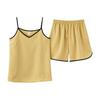 Ice Silk Pajamas Set for Women Satin Camisole Sleepwear V Neck Cami Top Shorts Set Summer Two-Piece Lounge Homewear