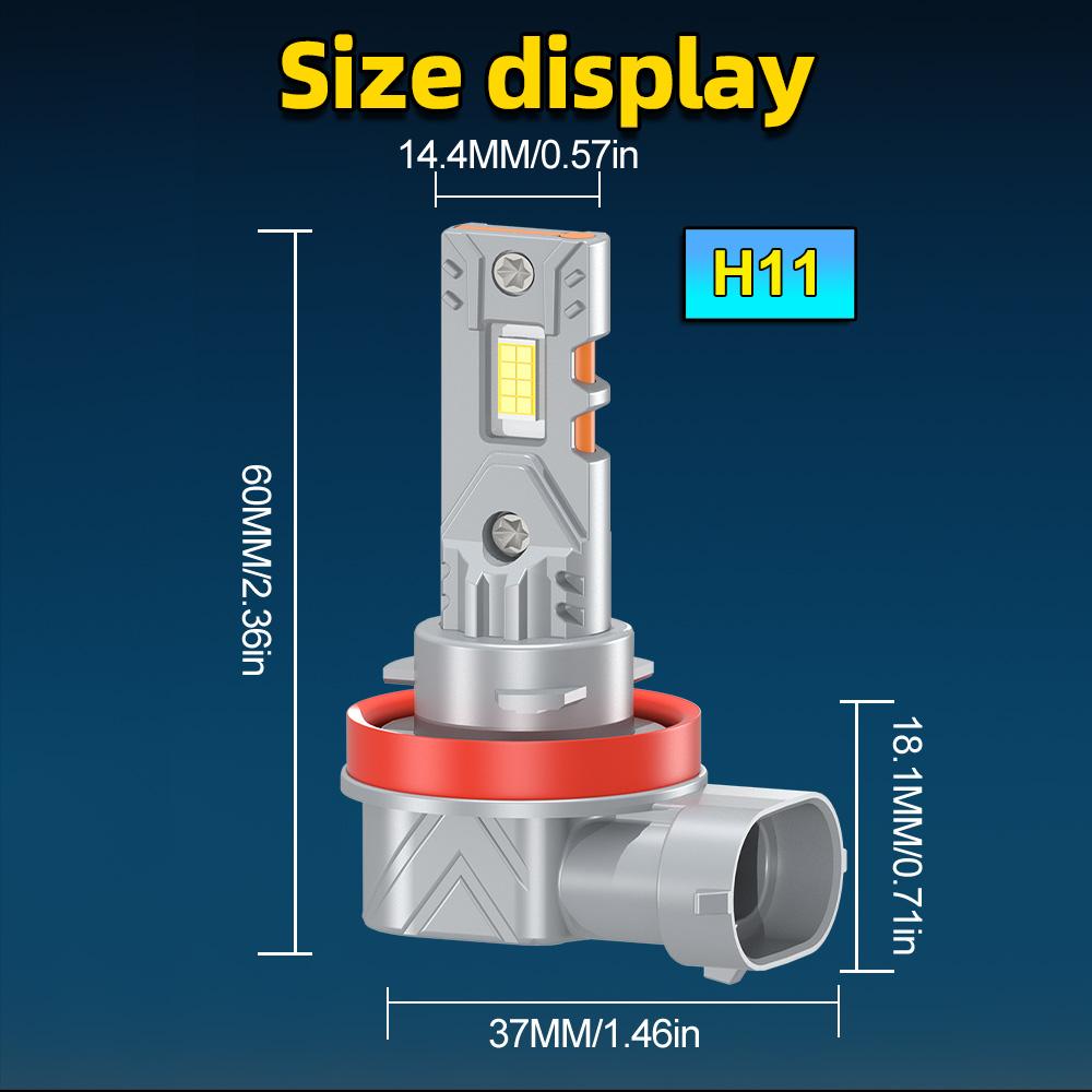 

H11 high power 20000lm LED Car Motorcycle Headlight Bulb CSP Chips Motorbike Headlamp Single Copper Tube