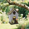 Resin Bird House Waterproof Outdoor Easy Installation Garden House Attracts Bird Hummingbird Shelter Cage Nest