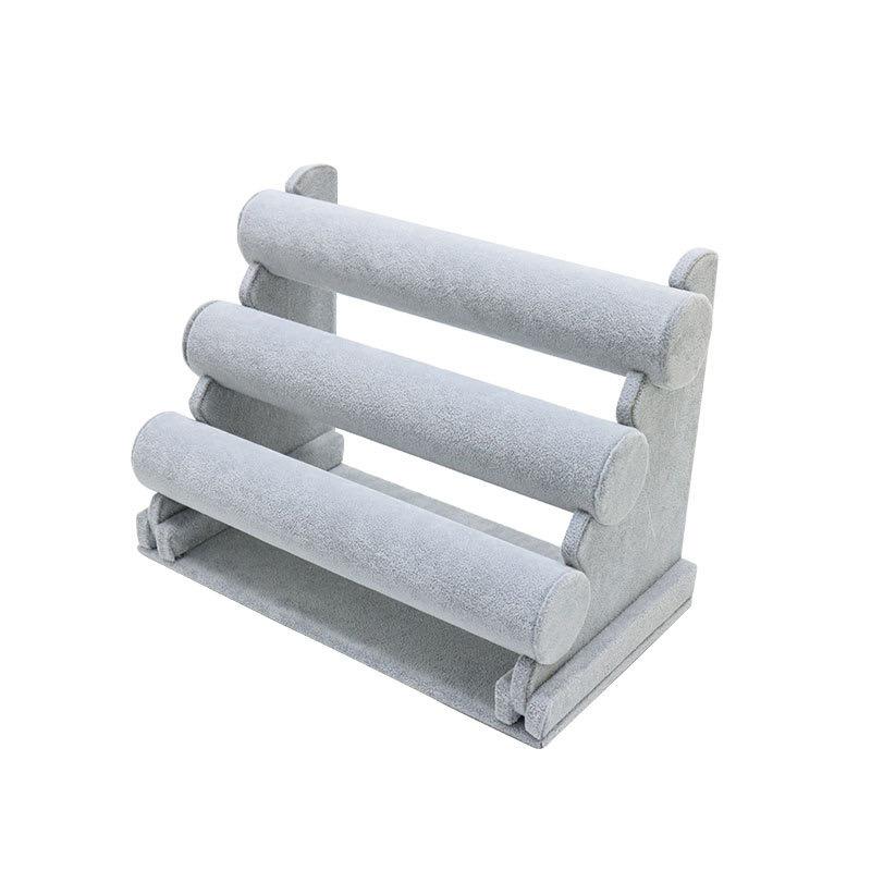 1pcs, three-layer flannelette bracelet display stand, suitable for a variety of scenes of bracelet storage and display