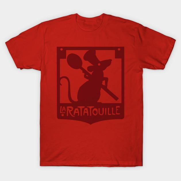 

Men Black Print T-shirt La Ratatouille No-Cut Transfer Paper Print Cotton Tshirt S красный