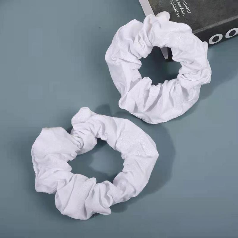 Girls Elastic Hair Ties White Scrunchies for Tie-dye Hair Ropes DIY Hair Scrunchies Soft Rubber Bands Hair Suppliess