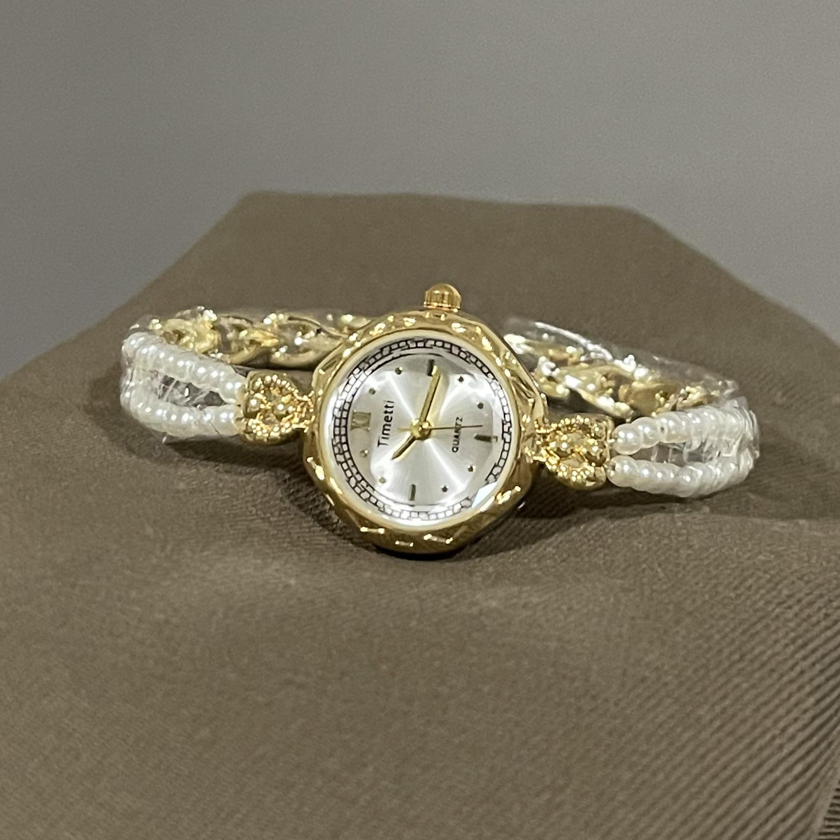 

Small Light Luxury Exquisite Pearl Bracelet Watch Temperament Retro High Sense Versatile Fashion Watch Women