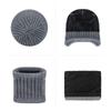 Wool Hat Scarf Two-Piece Winter Knitted Hat for Men Women Outdoor Riding Windproof Ear Protection Warm Hat