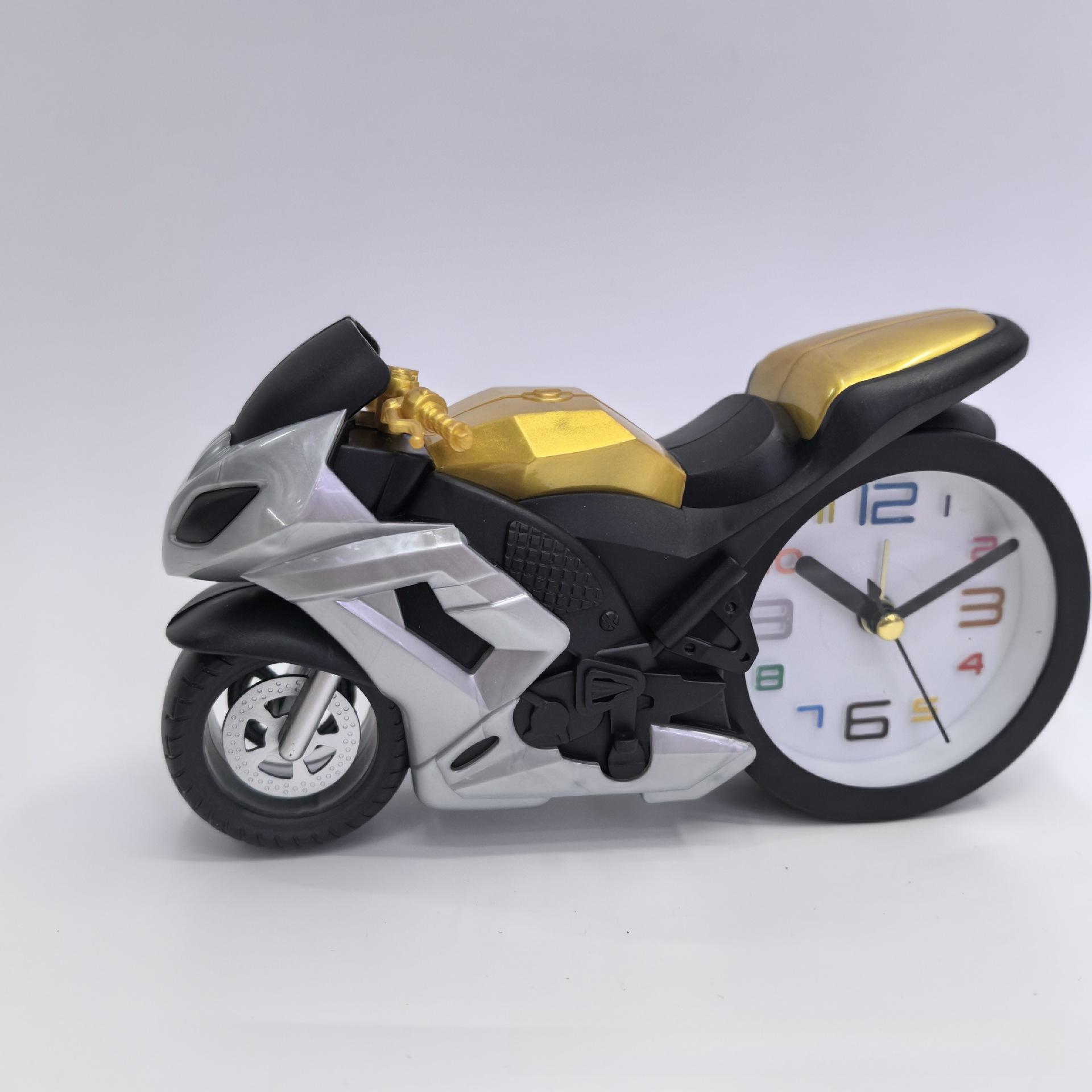 

Антикварный мотоциклетный будильник, креативные часы-локомотив, студенческий, детский подарок на день рождения, пластиковые стрелочные часы