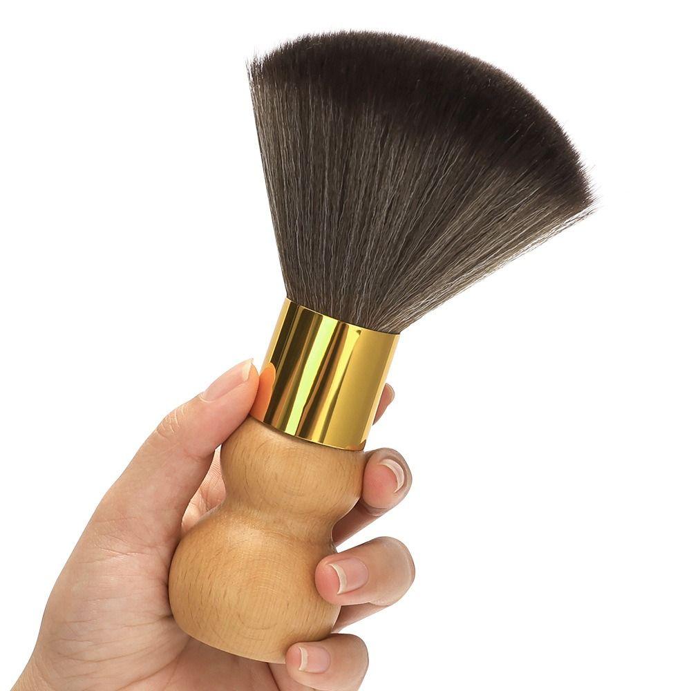 Wooden Handle Salon Brush Soft Brush Hair Cleaning Brush Fashion Barber Brush  Home Use
