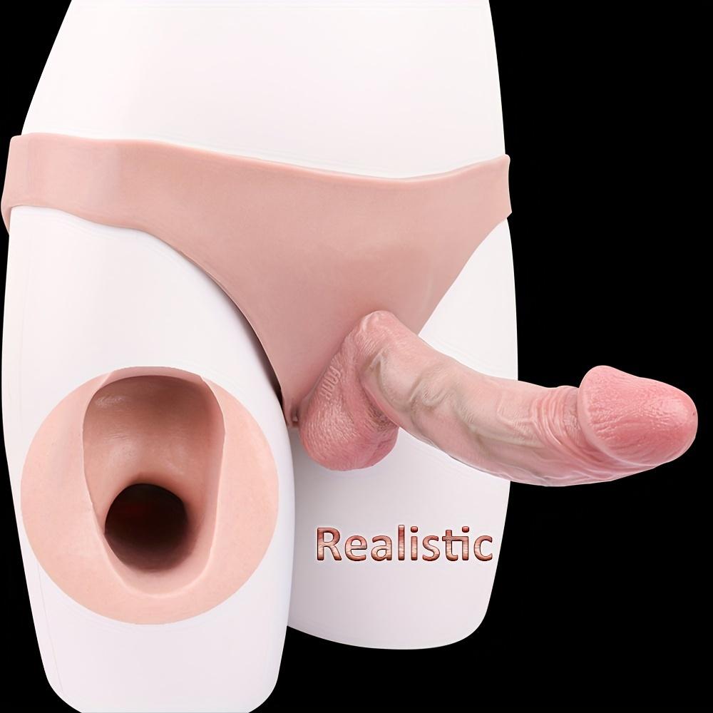 1pc Hollow Penis Sleeve Pants Big Dildos Triangle Underwear Wearable Simulated Penis Lesbian Sexual Products Super Realistic Dildos
