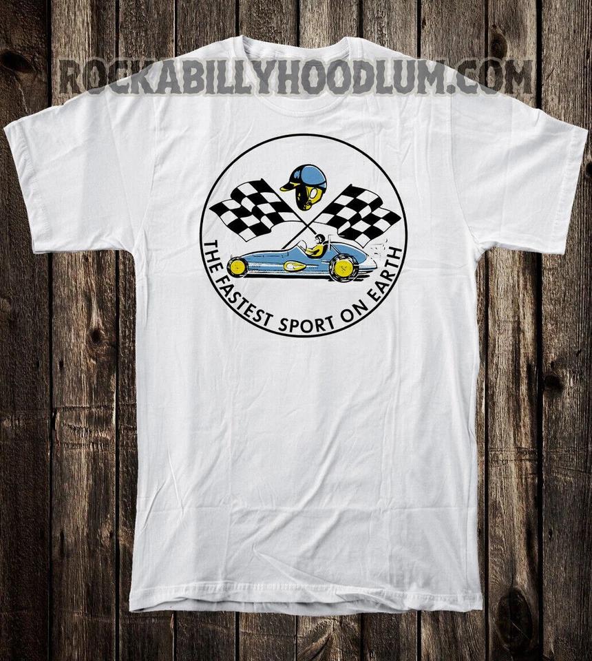 

Retro Hot Rod Tee T Shirt Vtg Art Drag Race Racing The Fastest Sport On Earth L