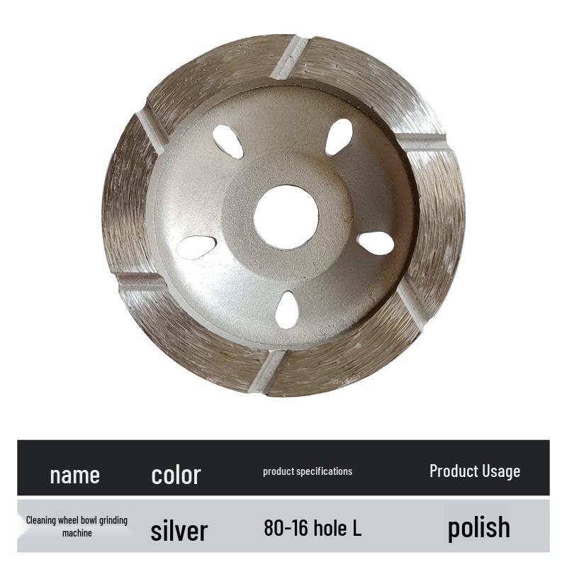 Haowo 100 Grinding Disc with Putty Powder, Double Groove Turbine Design, Diamond Grinding Bowl