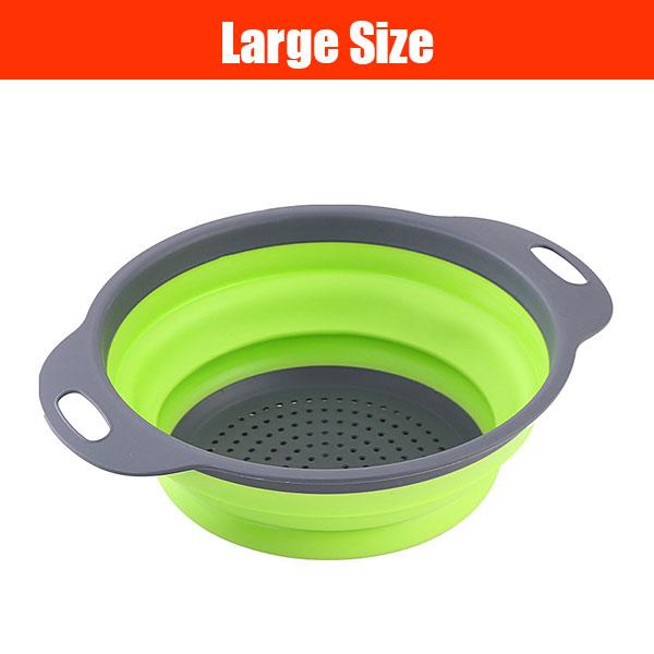 Extendable Kitchen Colander Strainer with Long Handle Collapsible Colander Strainer Vegetable Fruit Flexible Pasta Strainer