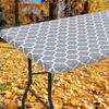 1PC 72x30in Elastic Fitted Tablecloth Oil-proof Wipeable Table Cover for Party Decoration Picnic Camping Outdoor Manteles